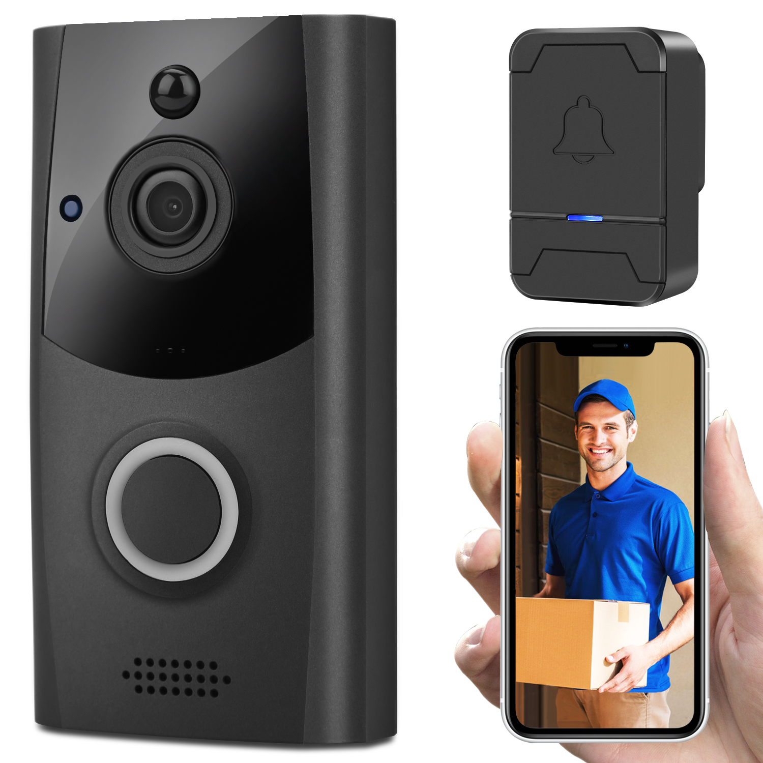 2020 Newest High Quality 1080P Wireless Wifi Doorbell Video Camera With ...